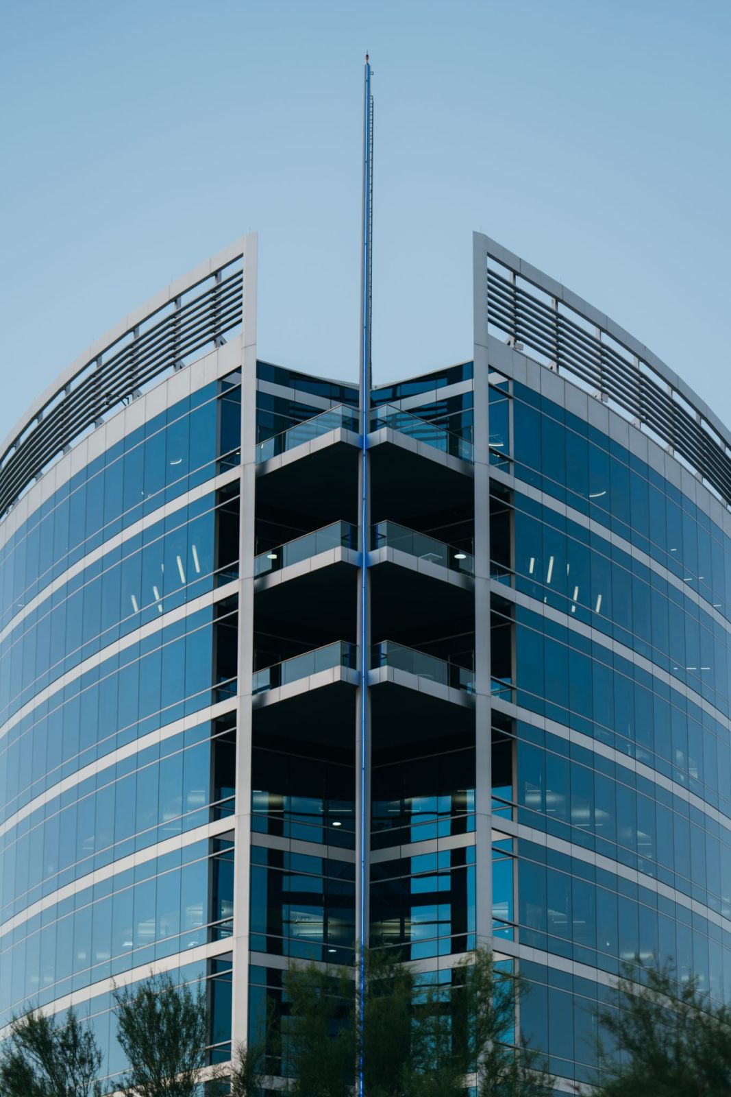 Modern glass office building